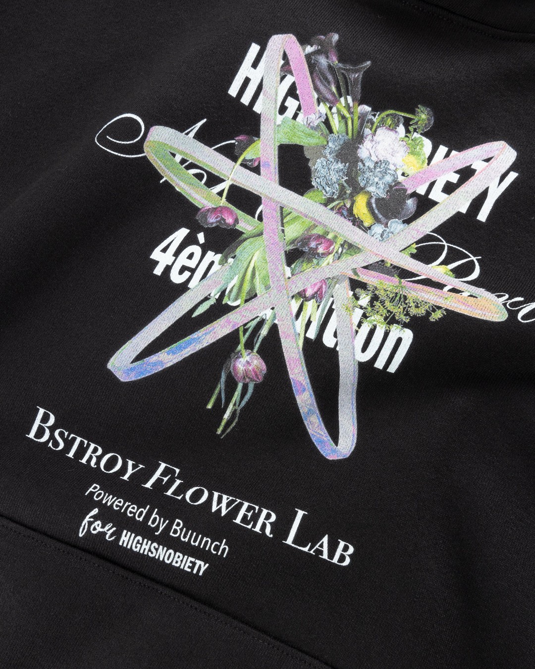 Bstroy x Highsnobiety – Not In Paris 4 Flower Hoodie Black - Sweats - Black - Image 5