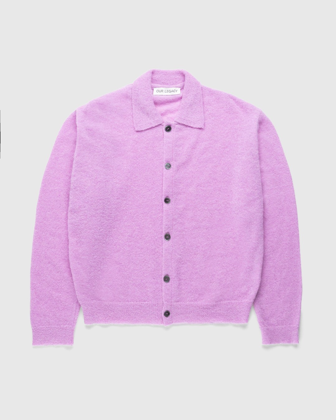 Our Legacy – Evening Polo Candyfloss Fuzzy Alpaca - Knitwear - Pink - Image 1