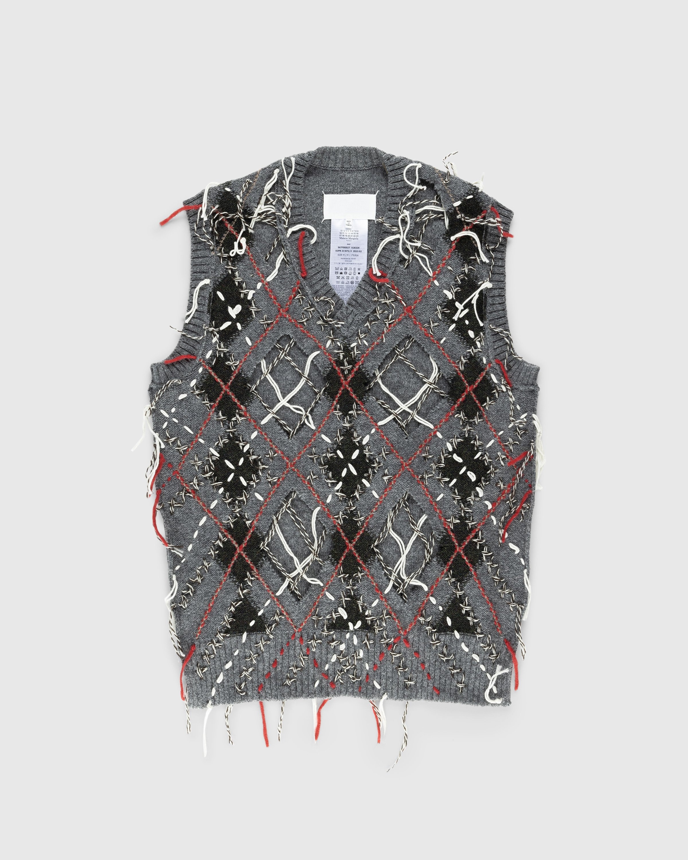 Maison Margiela – Distressed Wool Sweater Vest Multi | Highsnobiety Shop