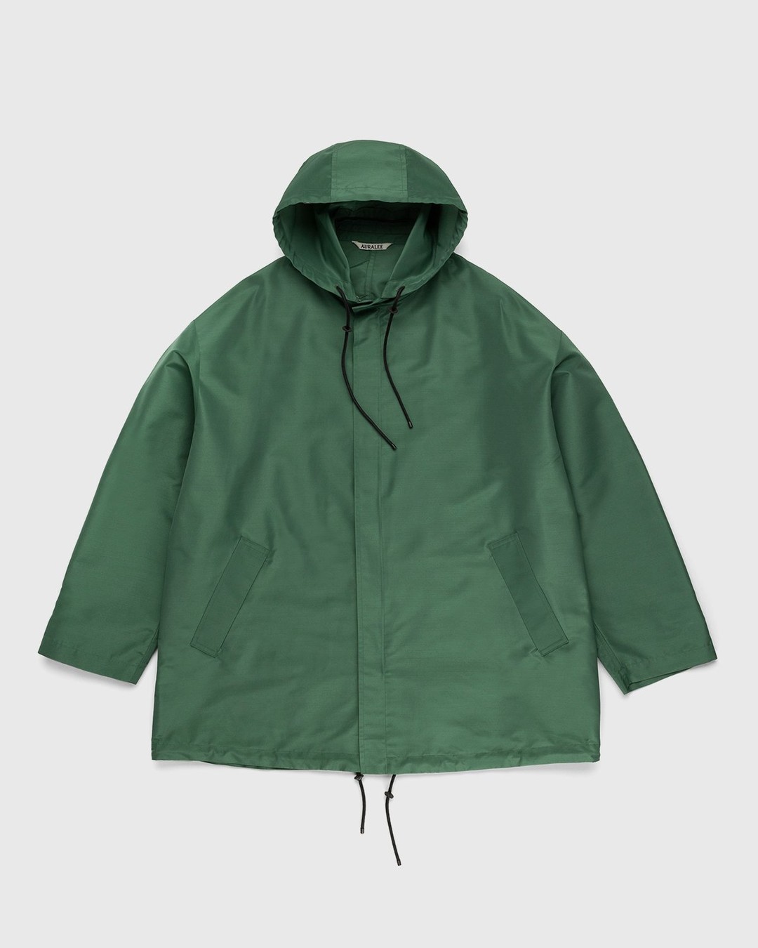Auralee – Silk Polyester Hooded Jacket Green - Outerwear - Green - Image 1