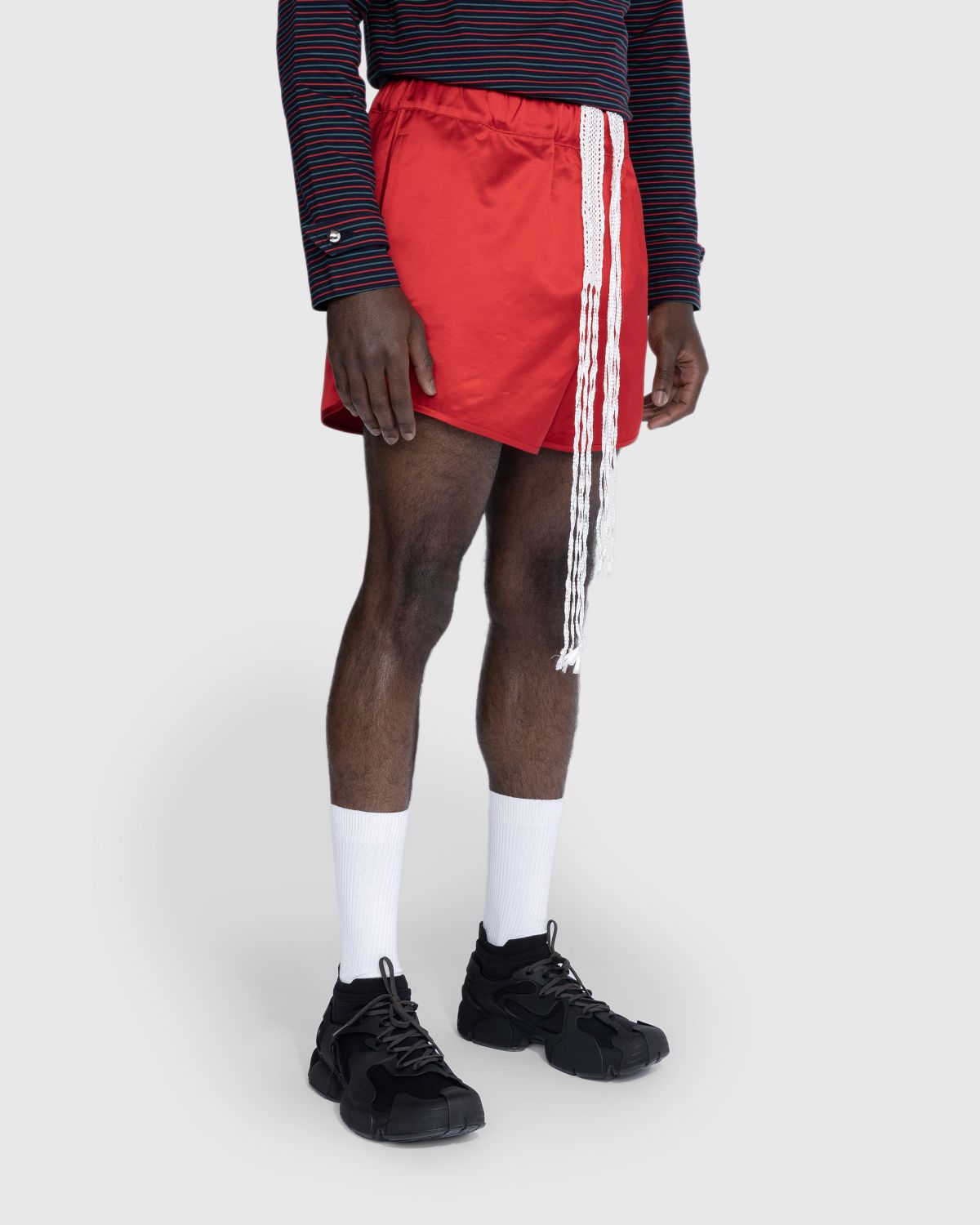 Wales Bonner – Cassette Shorts - Shorts - Red - Image 4