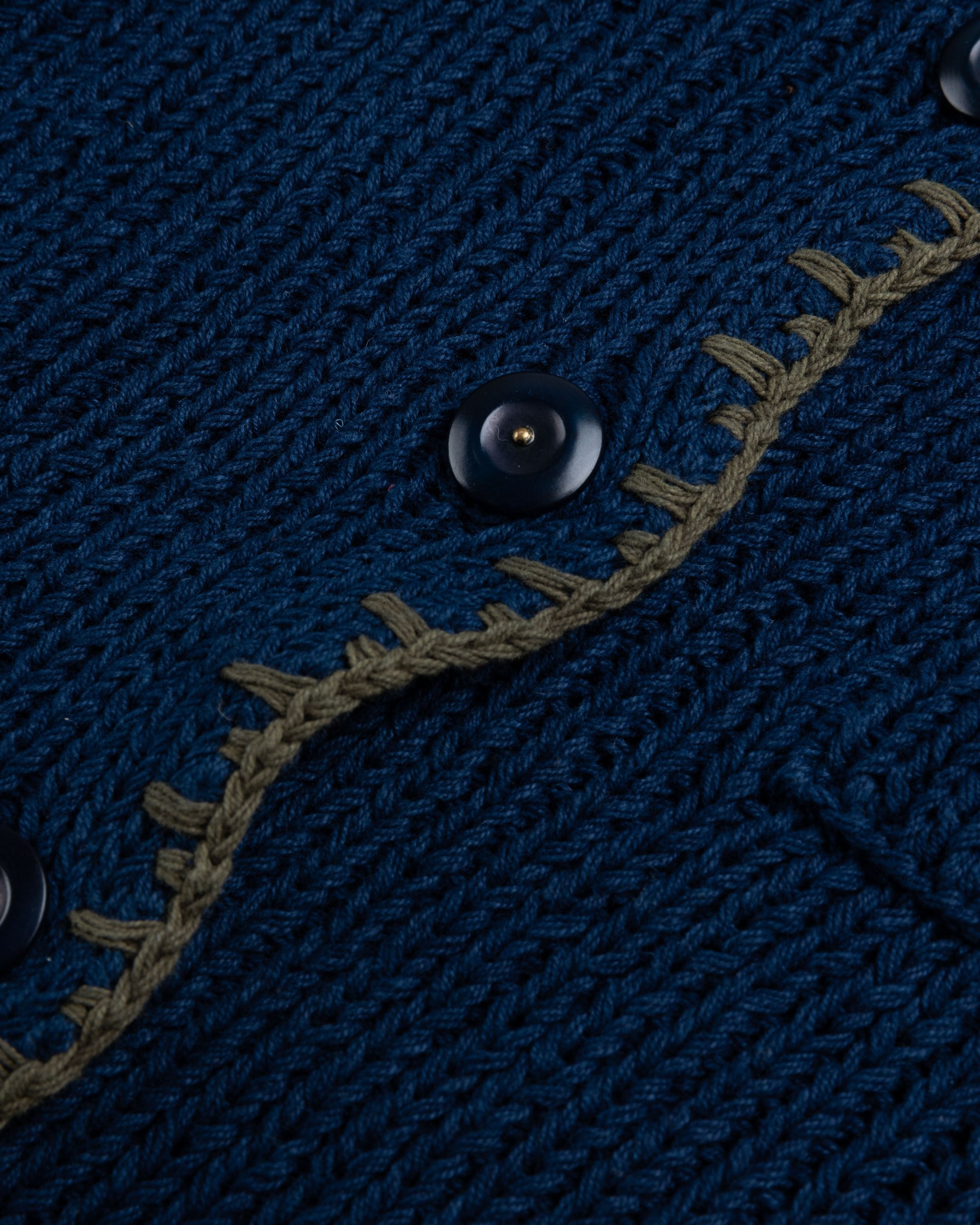 Story mfg. – Grandad Cardigan Indigo - Knitwear - Blue - Image 5