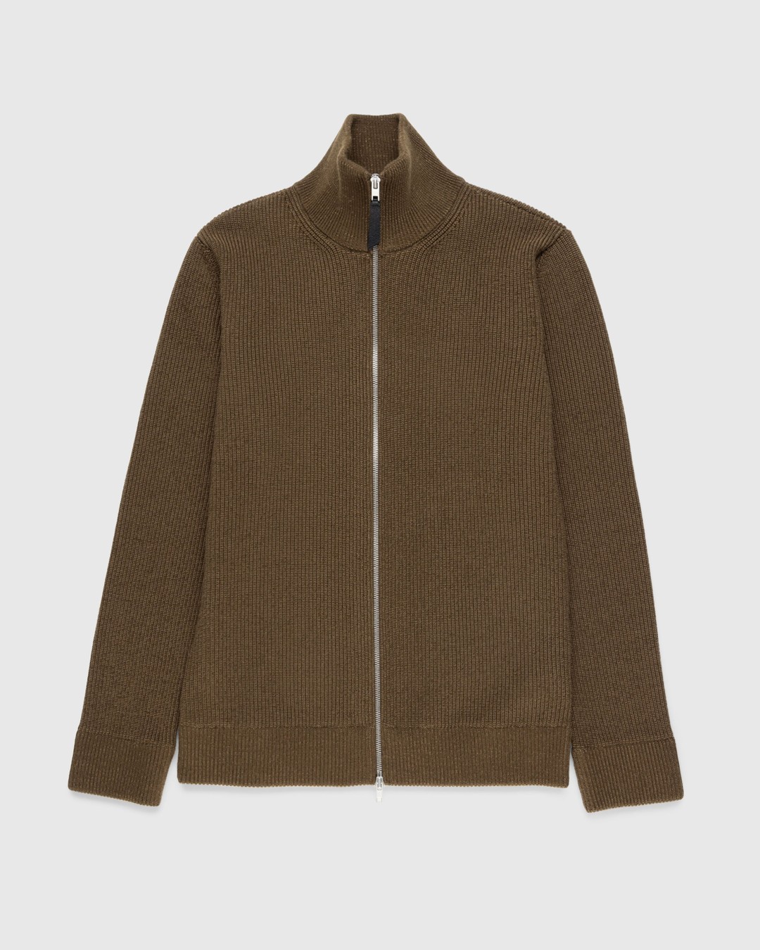 Maison Margiela – Knit Zip-Up Cardigan Brown - Knitwear - Brown - Image 1