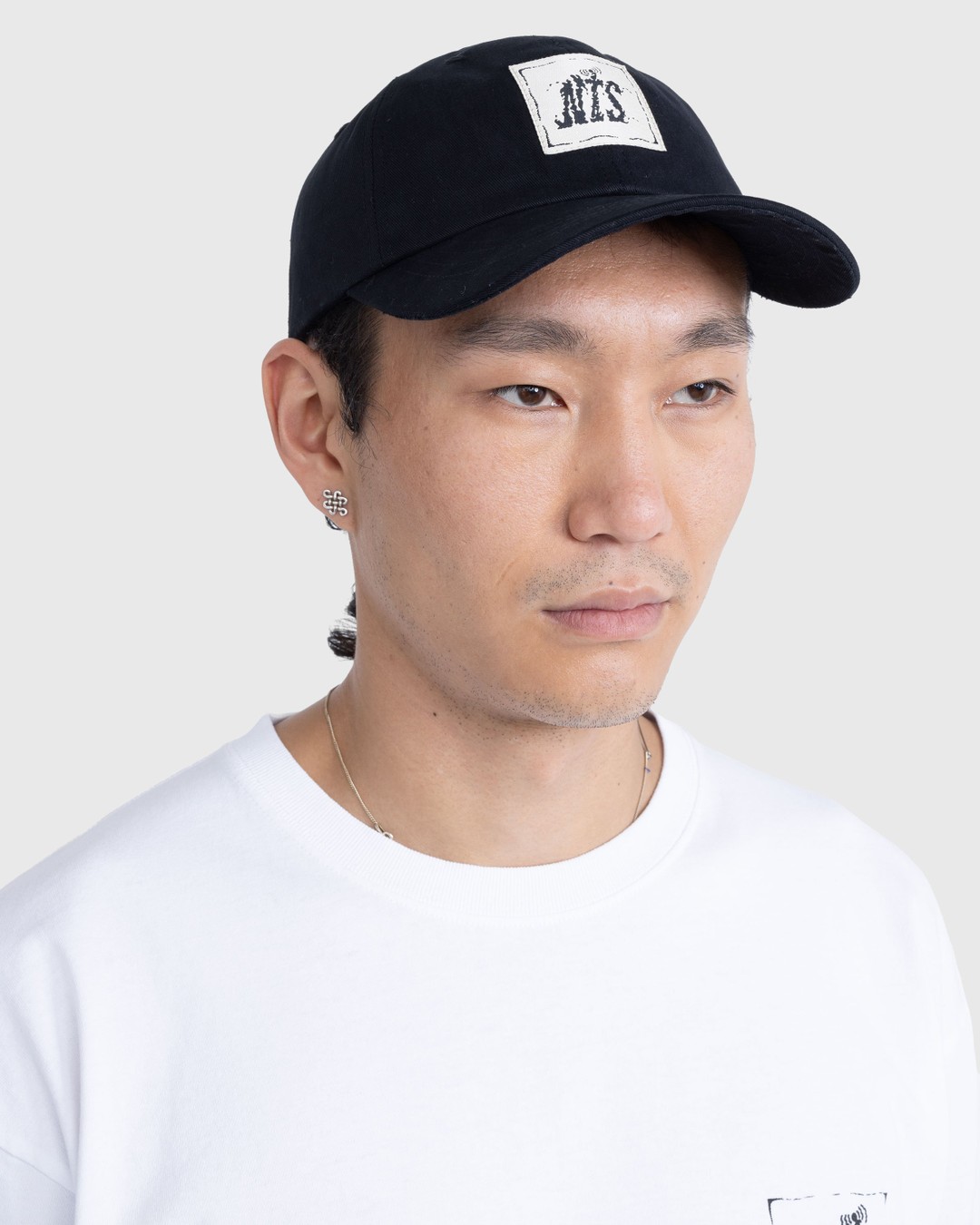 NTS x Highsnobiety – Logo Patch Cap Black - Hats - Black - Image 4