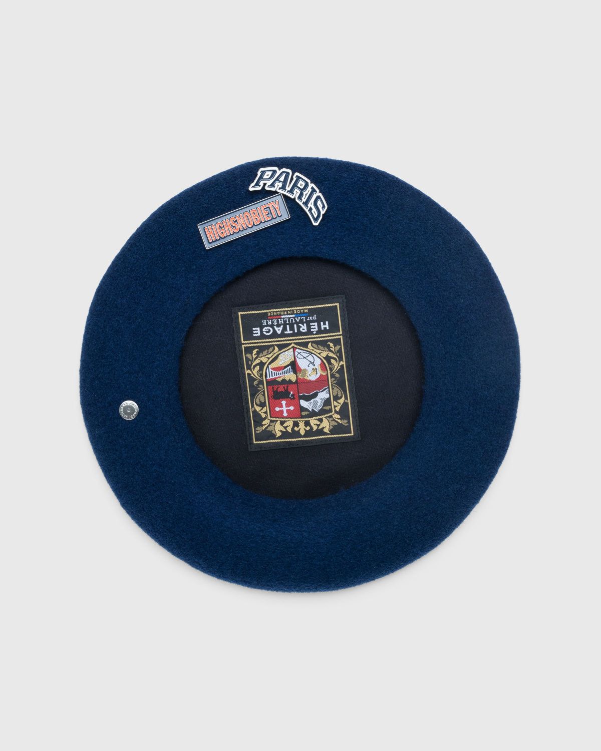 Highsnobiety – Not in Paris 5 Beret with Paris Pins - Hats - Blue - Image 4