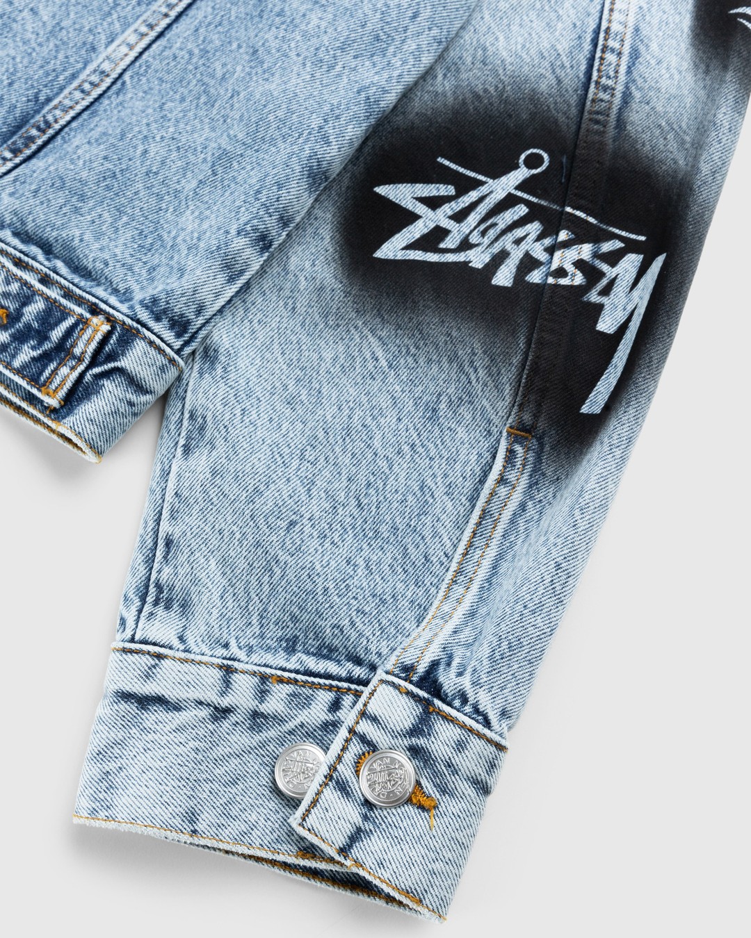Stüssy x Dries van Noten – Stencil Denim Jacket - Outerwear - Black - Image 3