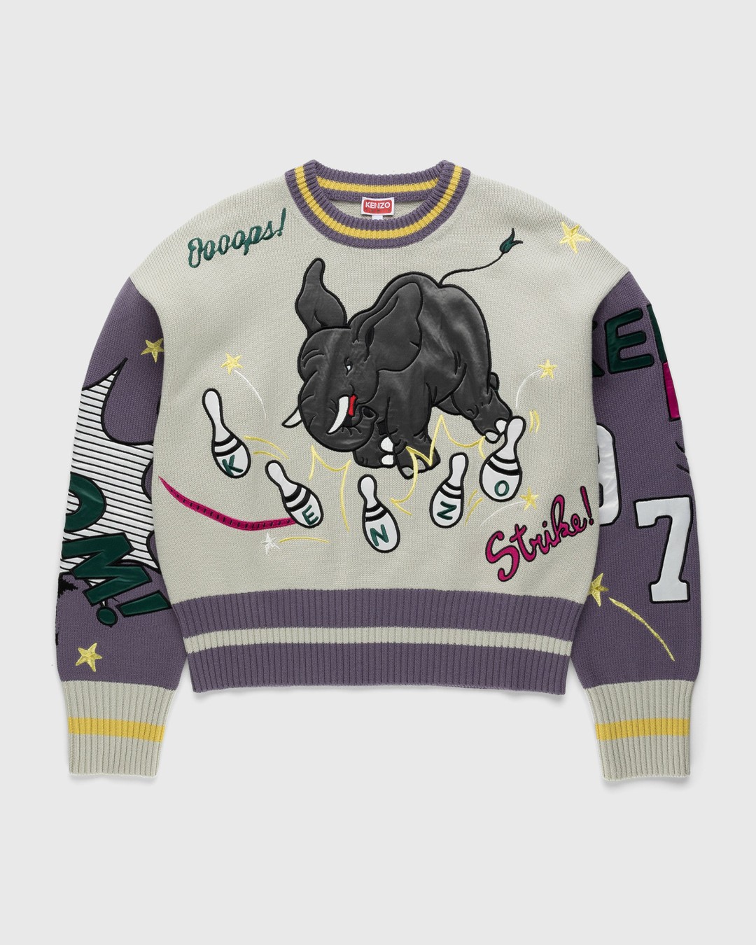 Kenzo – Elephant Jumper - Knitwear - Purple - Image 1