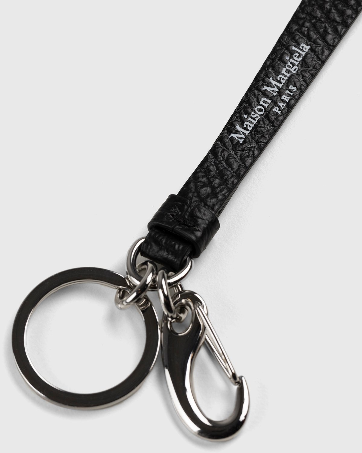 Maison Margiela – Leather Lanyard Black - Keychains - Black - Image 3
