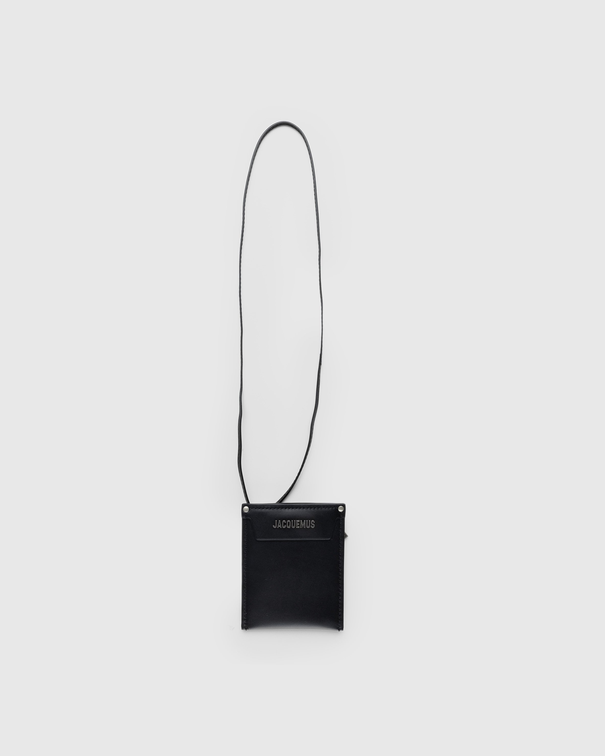 Jacquemus La Porte Grained Leather Cardholder in Black for Men