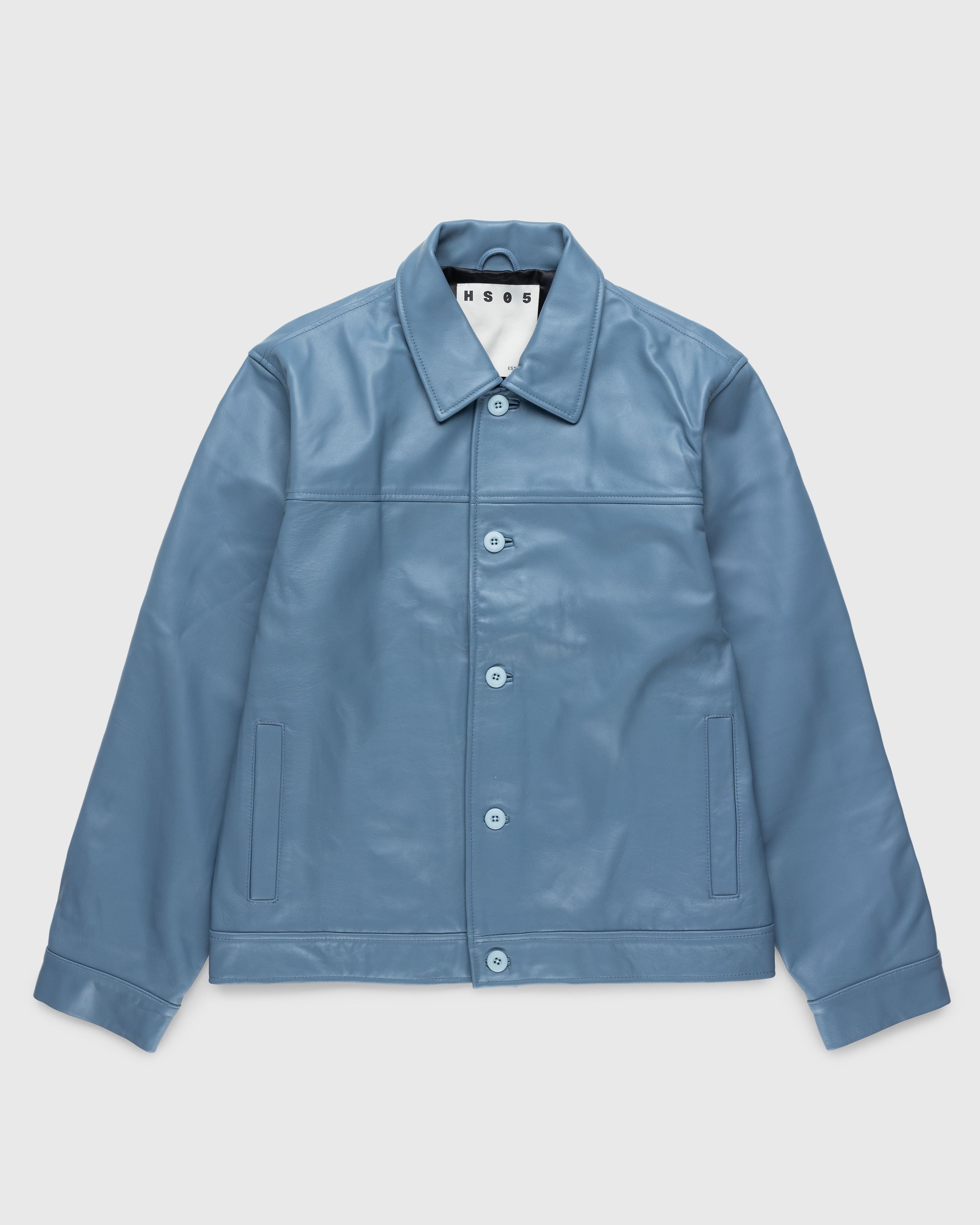 Highsnobiety HS05 – Leather Jacket Blue - Outerwear - Blue - Image 1
