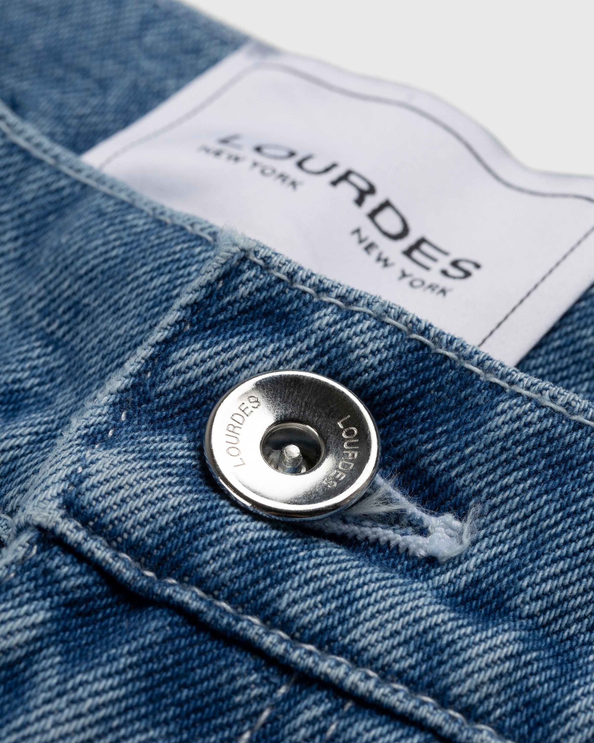 Lourdes New York – Multi-Pocket Denim Blue - Pants - Blue - Image 3