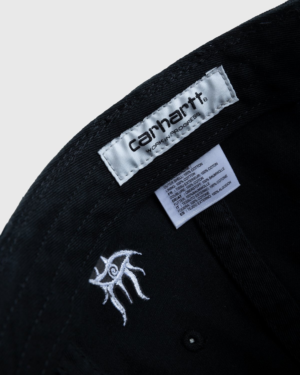 Carhartt WIP x Herrensauna – Logo Cap Black White - Hats - Black - Image 6