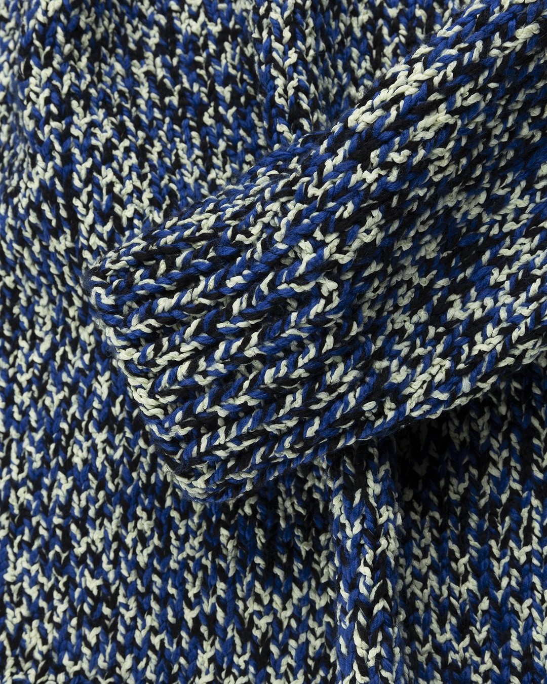 Maison Margiela – Mouliné Crewneck Sweater Blue - Crewnecks - Blue - Image 4
