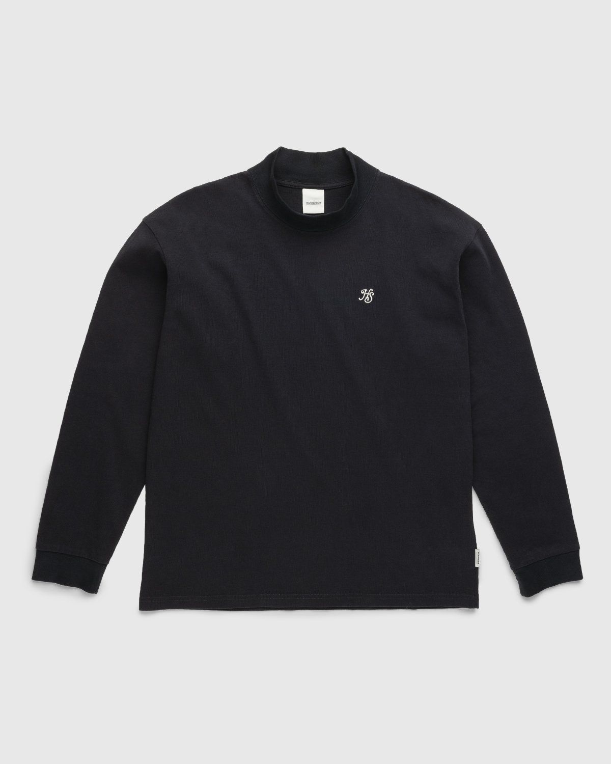 Highsnobiety – Heavy Logo Staples Mock Neck Black | Highsnobiety Shop