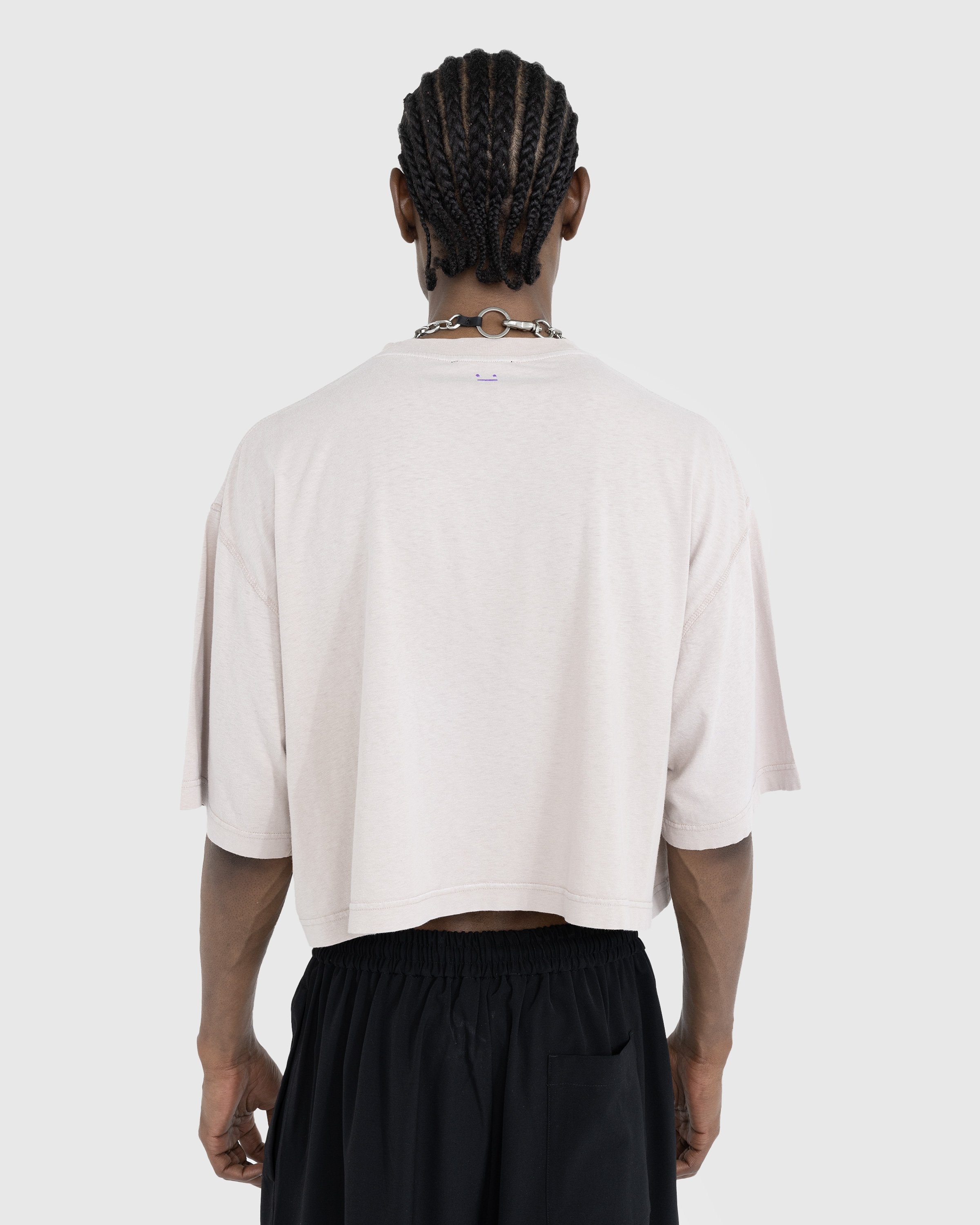 Acne Studios – Cropped T-Shirt Dusty Beige - Tops - Beige - Image 3