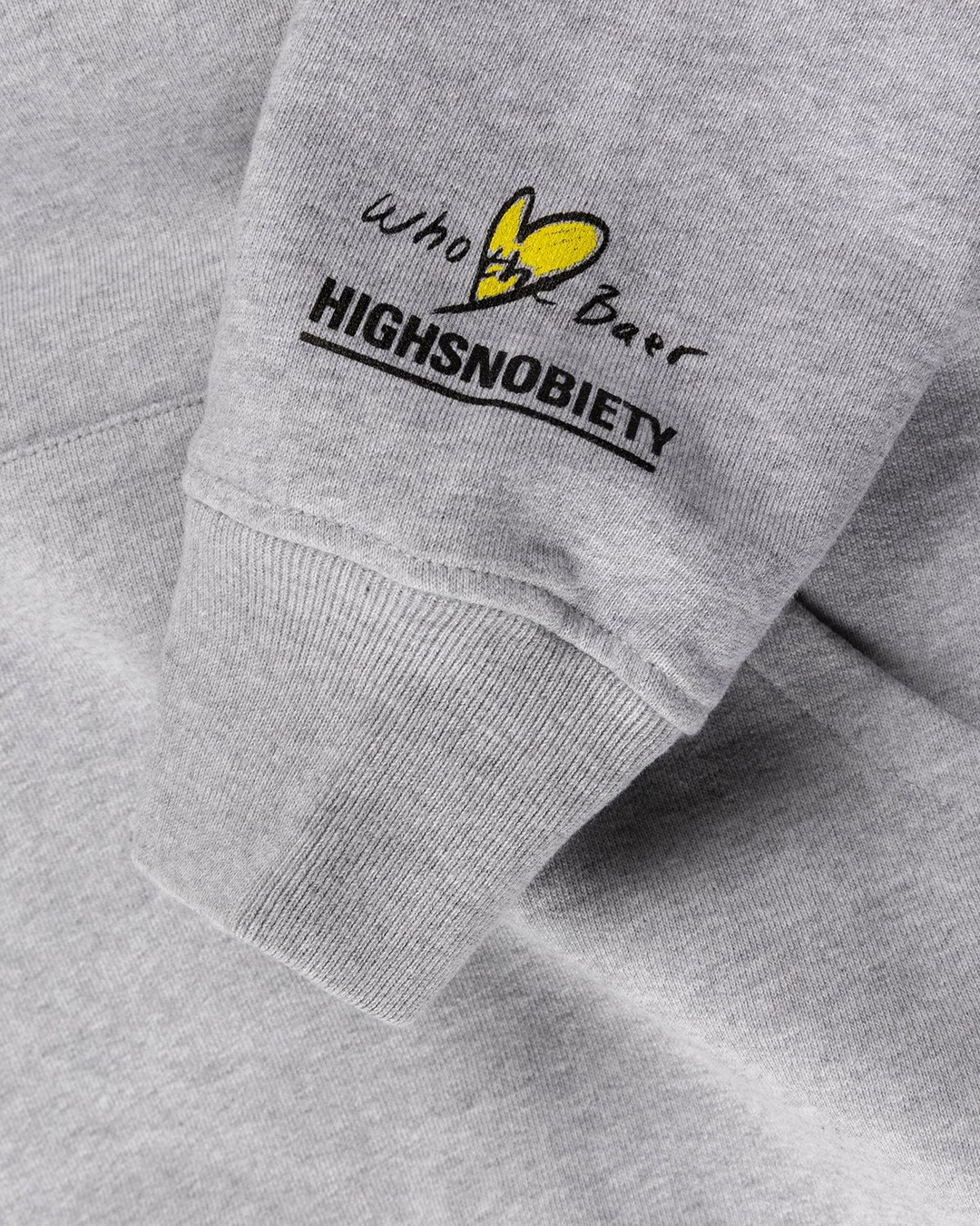 Simon Fujiwara x Highsnobiety – Who The Baer Logo Hoodie Grey - Sweats - Grey - Image 5