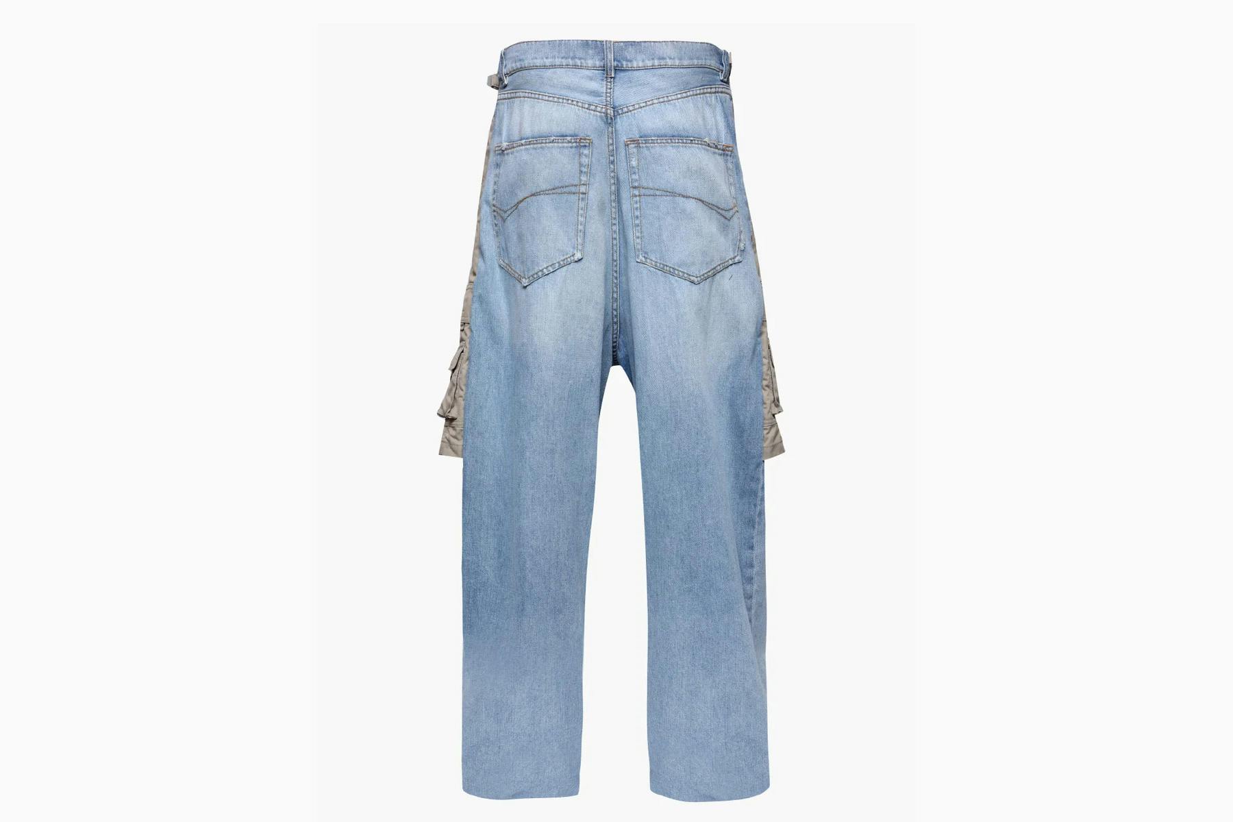 Balenciaga jean cargo shorts back