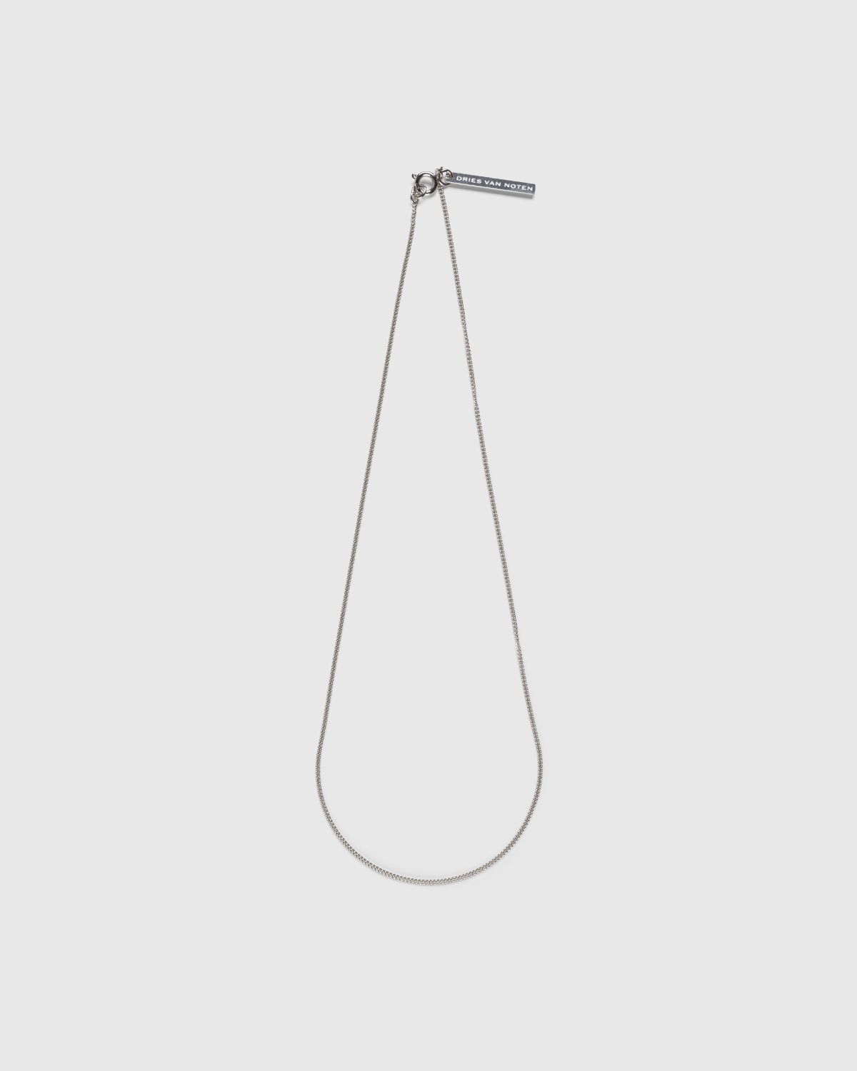 Dries van Noten – Logo Tag Necklace Silver - Jewelry - Silver - Image 1