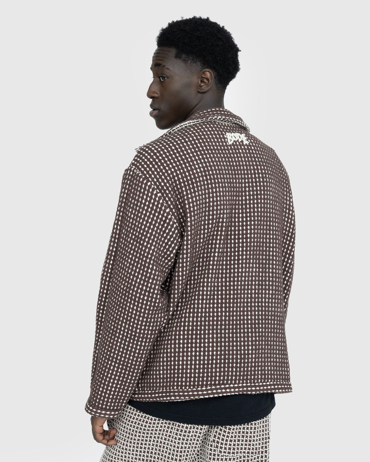 Bode – Reversible Duo Waffle Jacket Brown - Outerwear - Brown - Image 8