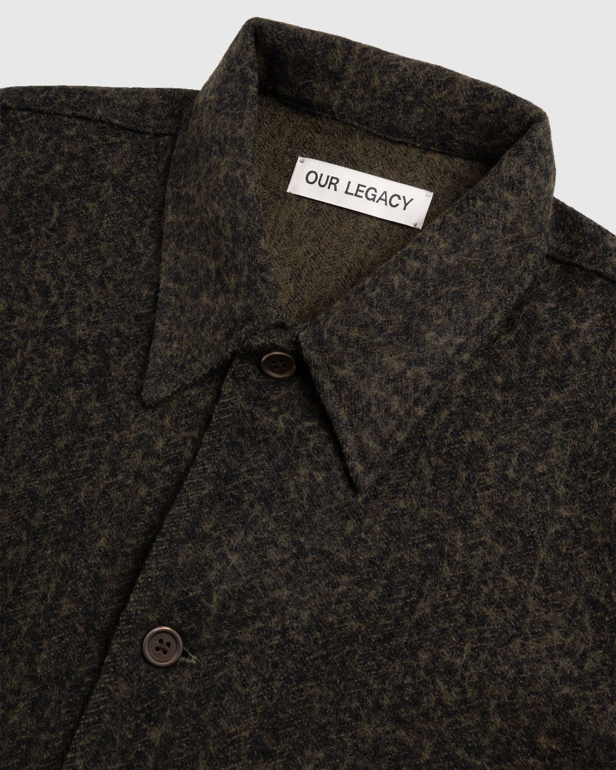 Our Legacy – Haven Jacket Black/Moss Fuzz Wool - Outerwear - Green - Image 5