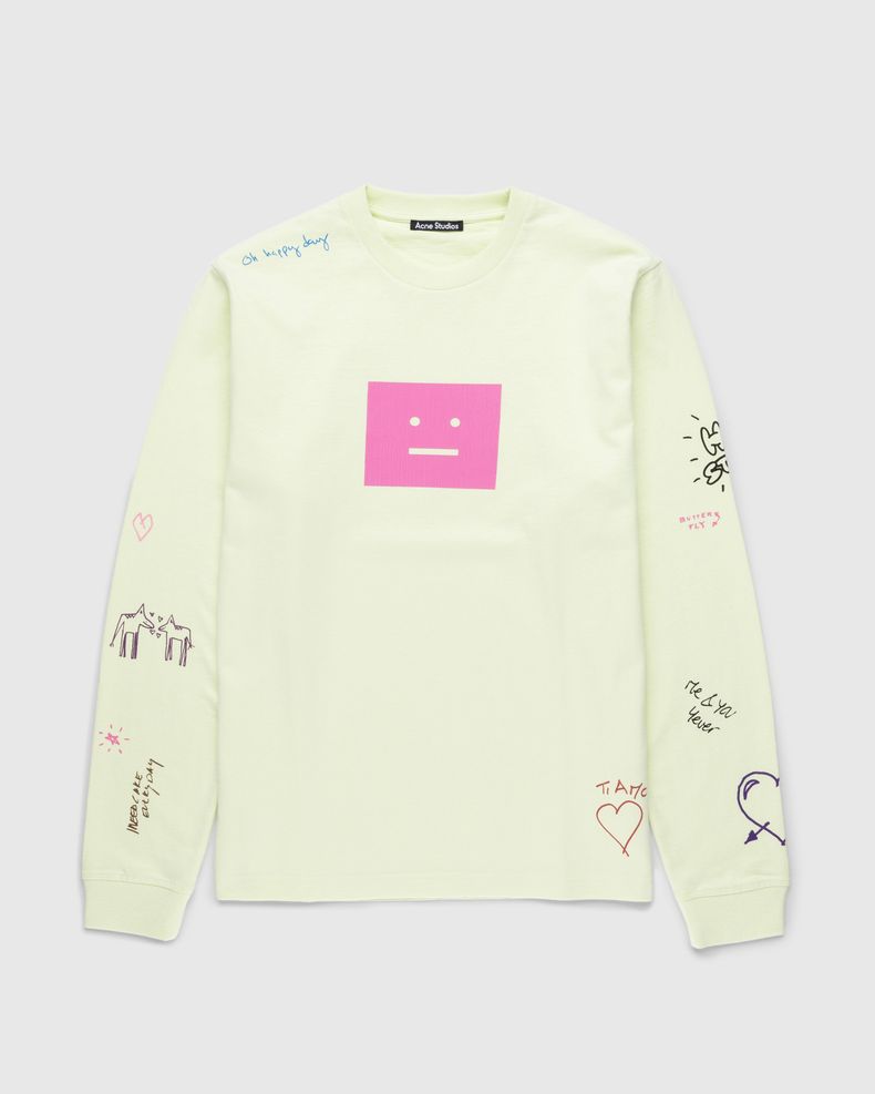 Acne Studios – Scribbles Longsleeve T-Shirt Green