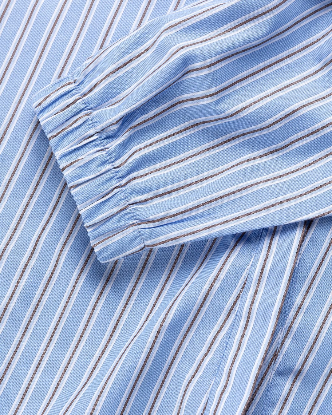 Highsnobiety – Poplin Shirt Jacket Blue/White - Longsleeve Shirts - Blue - Image 7