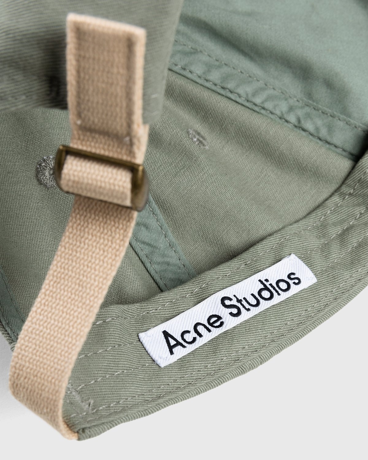 Acne Studios – Cotton Baseball Cap Sage Green - Hats - Green - Image 6