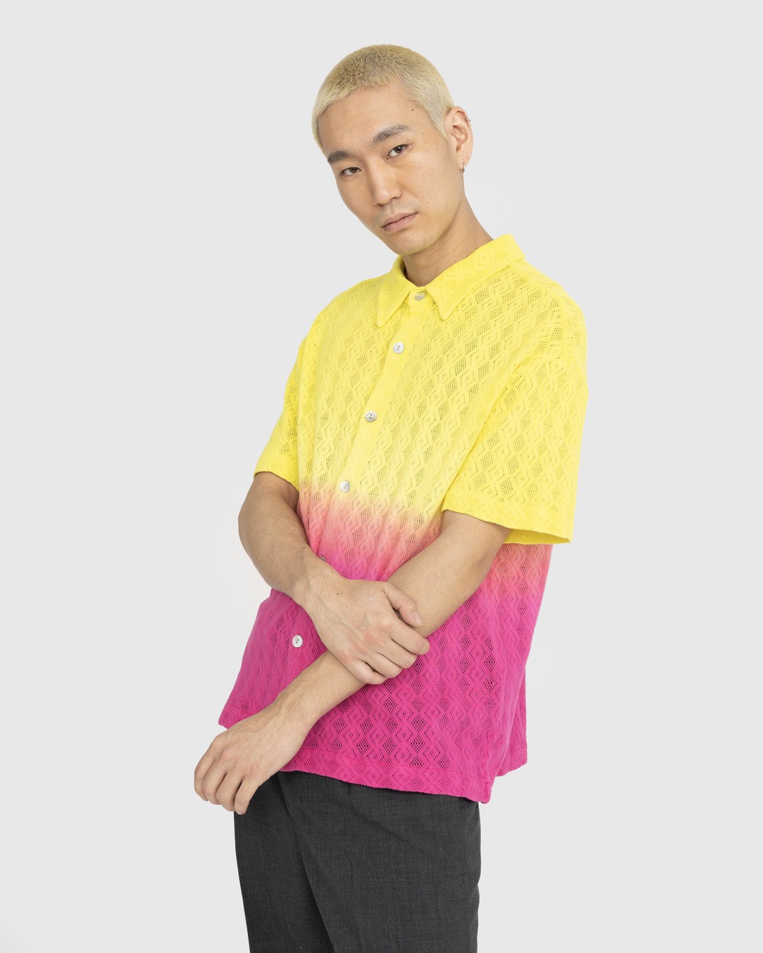 AGR – Gentle Happiness Lace Shirt Yellow/Pink - Shirts - Yellow - Image 5