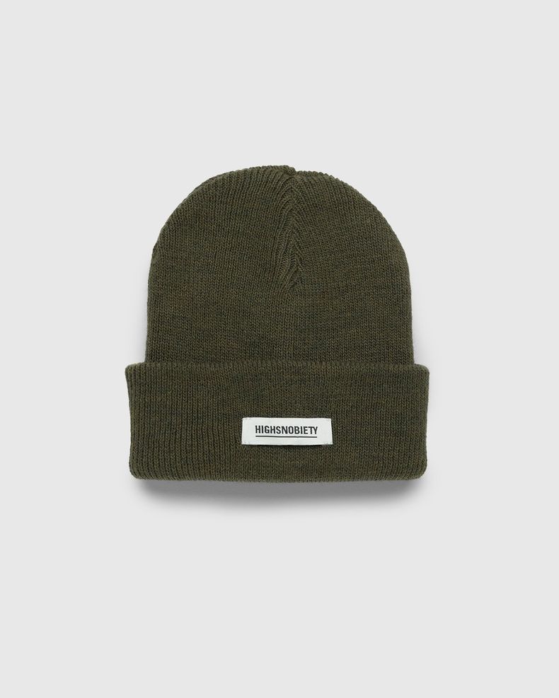 Highsnobiety – Watch Logo Staples Beanie Mulch