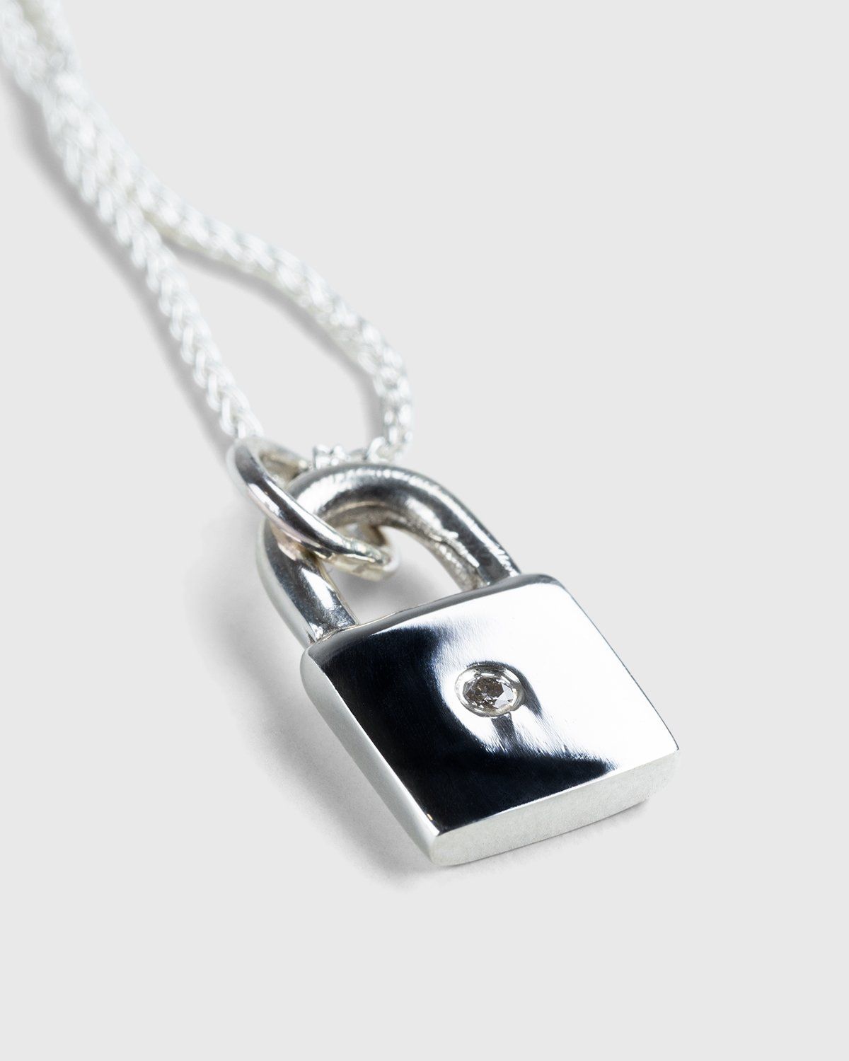 Hatton Labs – Diamond Padlock - Necklaces - Silver - Image 3