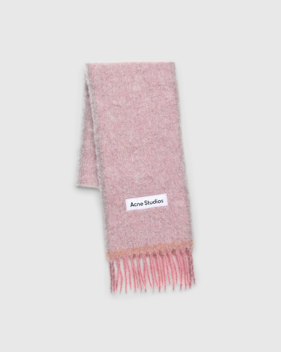 Acne Studios – Mohair Wool Fringe Scarf Lavender - Scarves - Pink - Image 2