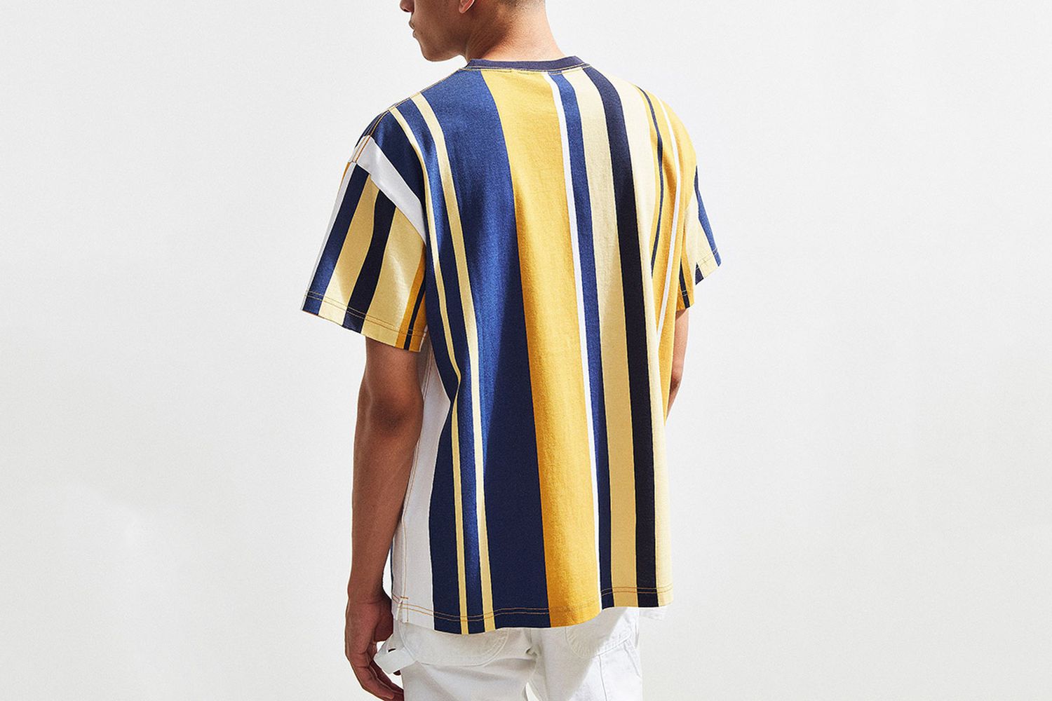 Wide Vertical Stripe Dad T-Shirt