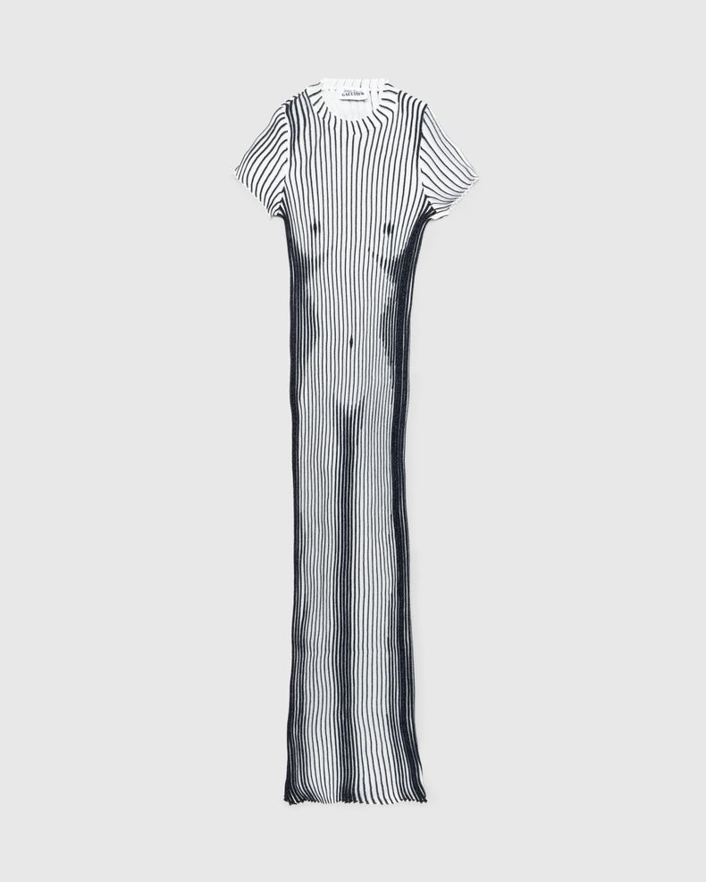 Short Sleeves Trompe L'Œil Long Dress White