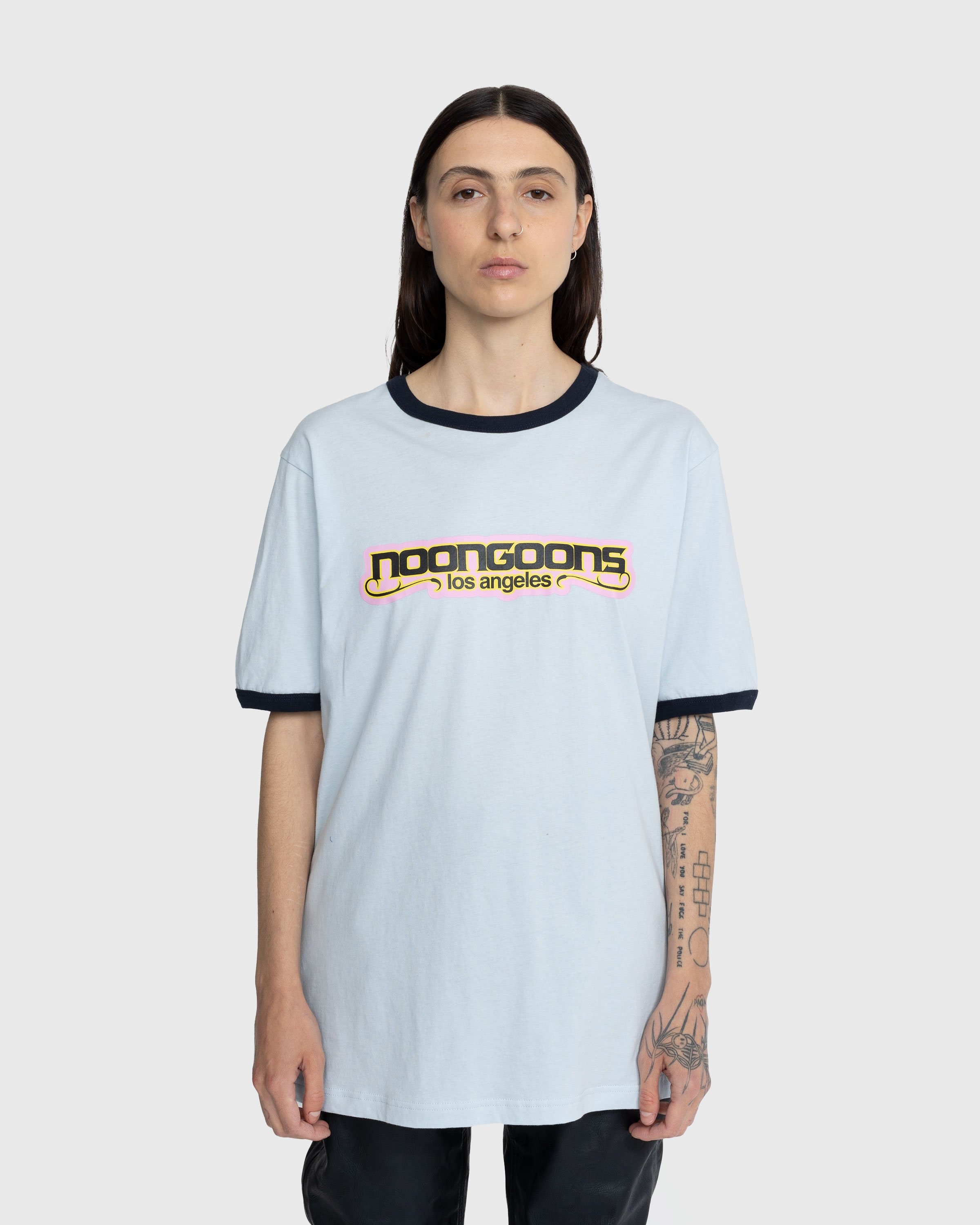Noon Goons – Be Right Back Ringer T-Shirt Blue - Tops - Blue - Image 2