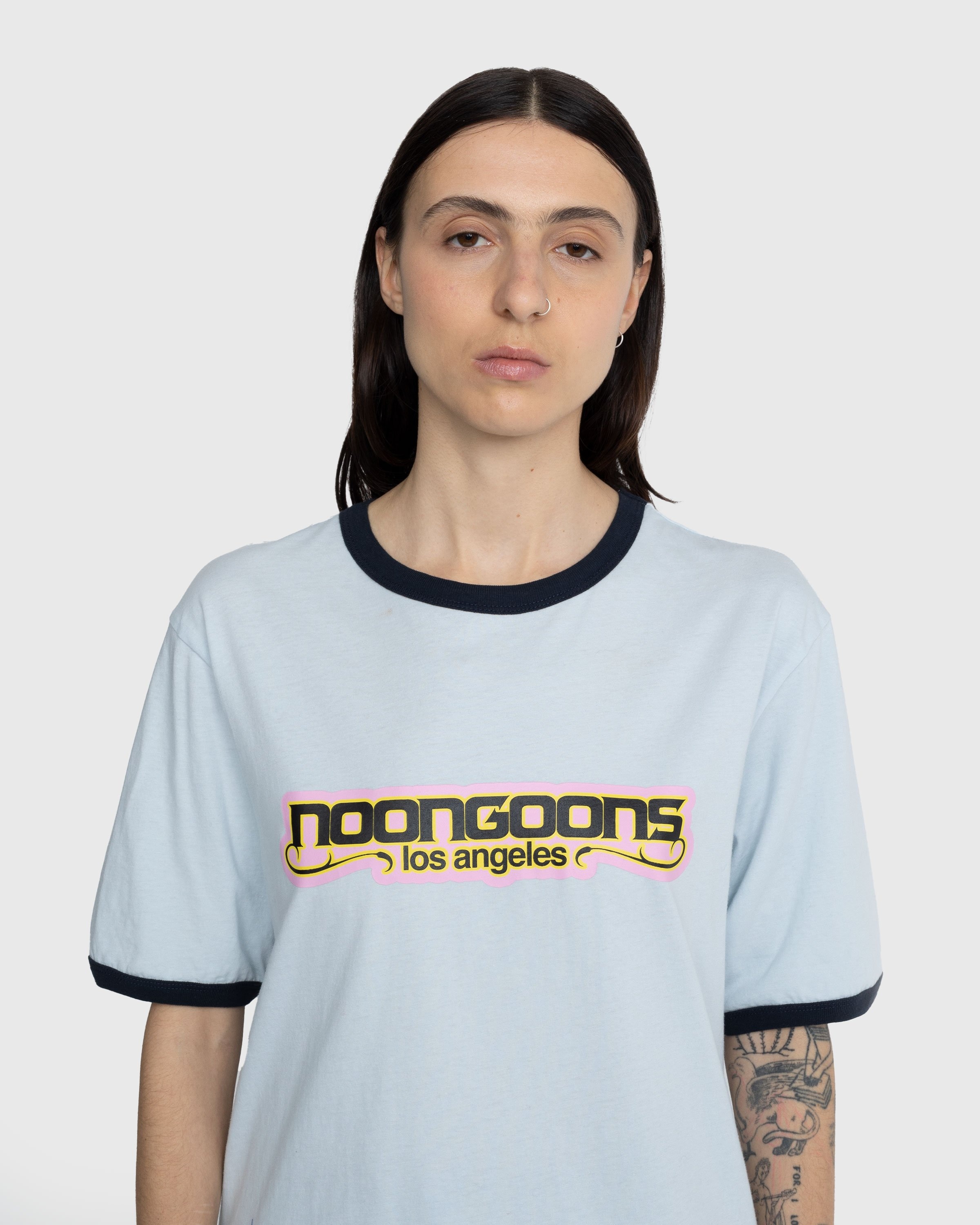 Noon Goons – Be Right Back Ringer T-Shirt Blue - Tops - Blue - Image 6
