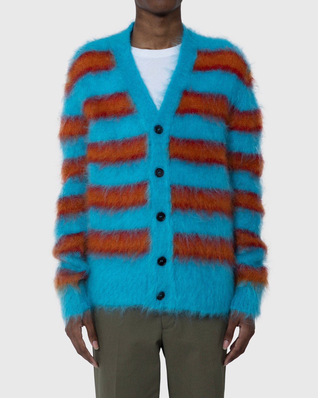 Marni – Striped Mohair Cardigan Multi - Knitwear - Multi - Image 2