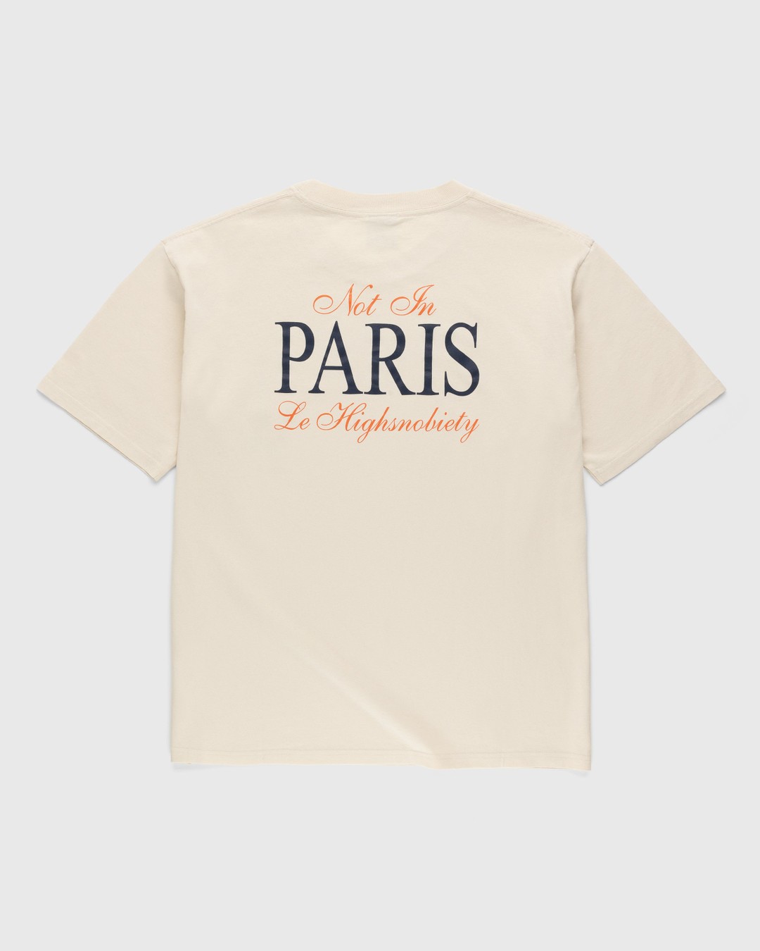 Highsnobiety – Not In Paris 4 Eiffel Tower T-Shirt Eggshell - Tops - Beige - Image 1