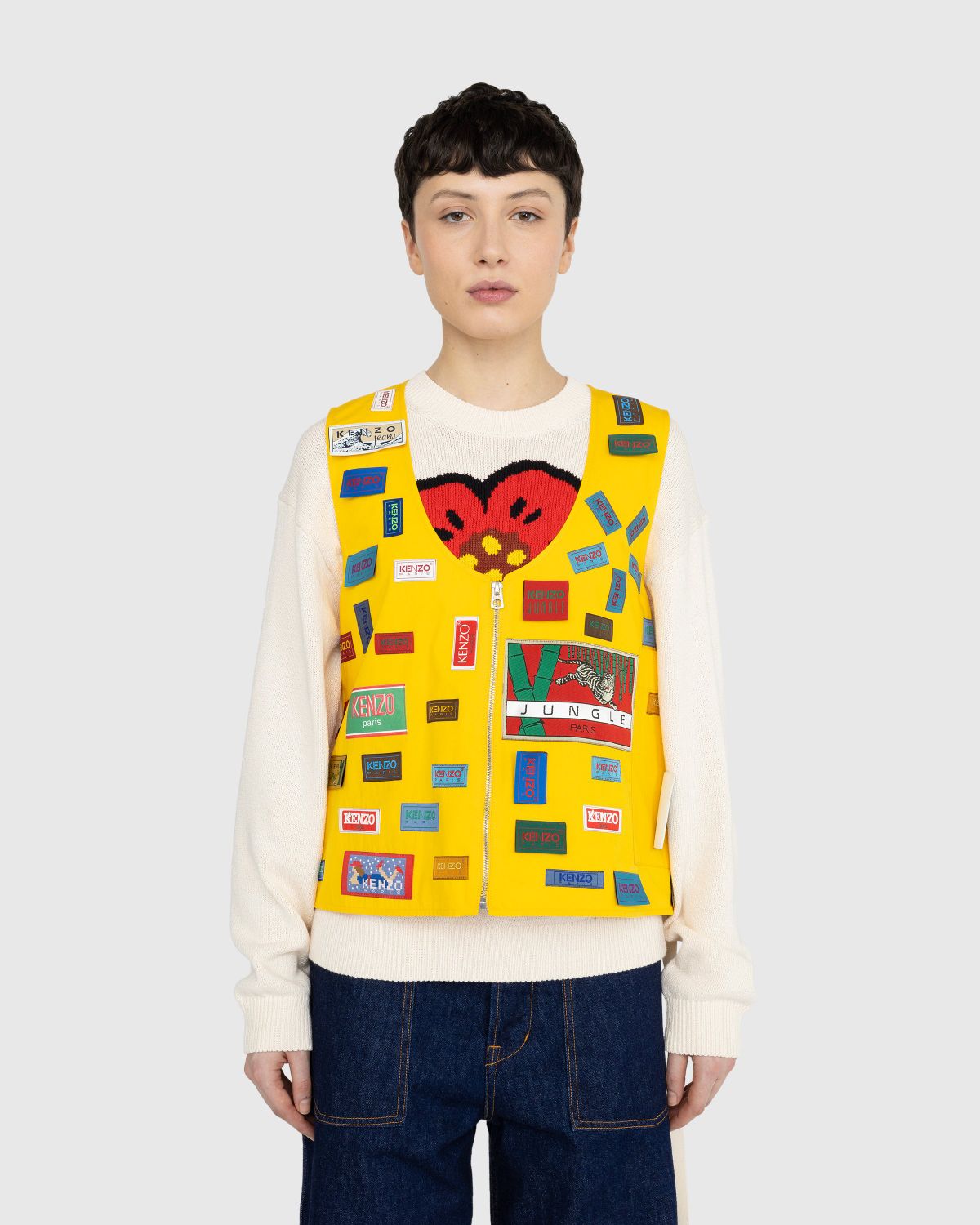 Kenzo – ‘Archives Labels’ Vest - Outerwear - Yellow - Image 3