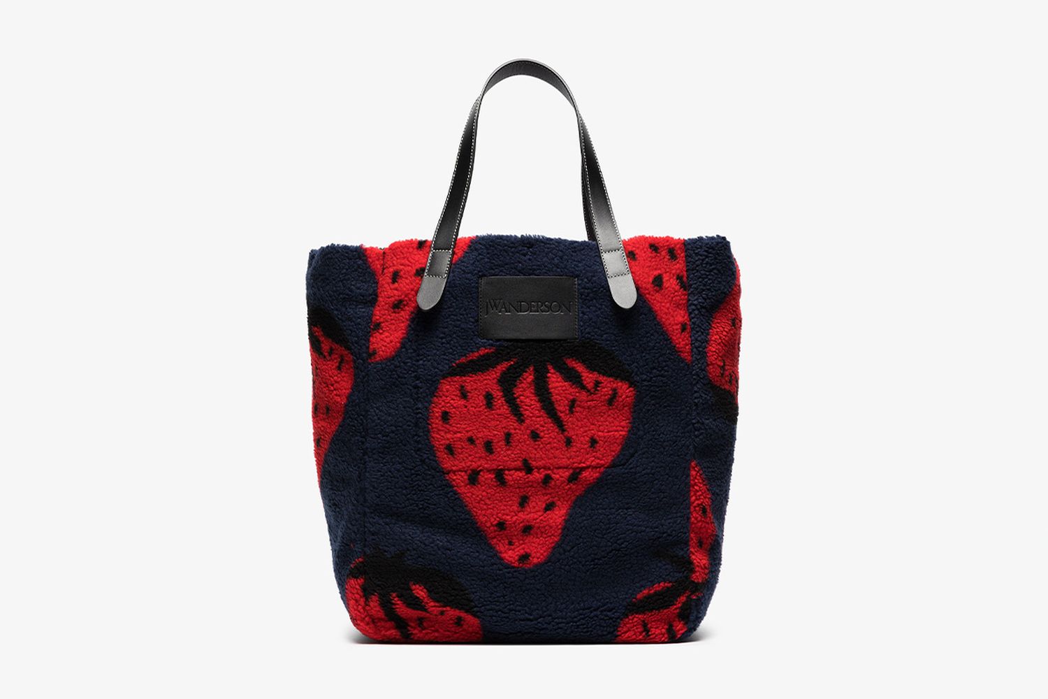 Strawberry Fleece Tote Bag