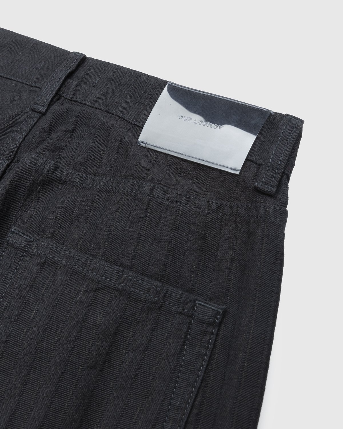 Our Legacy – Sabot Cut Overdyed HBT Stripe Black - Pants - Black - Image 4