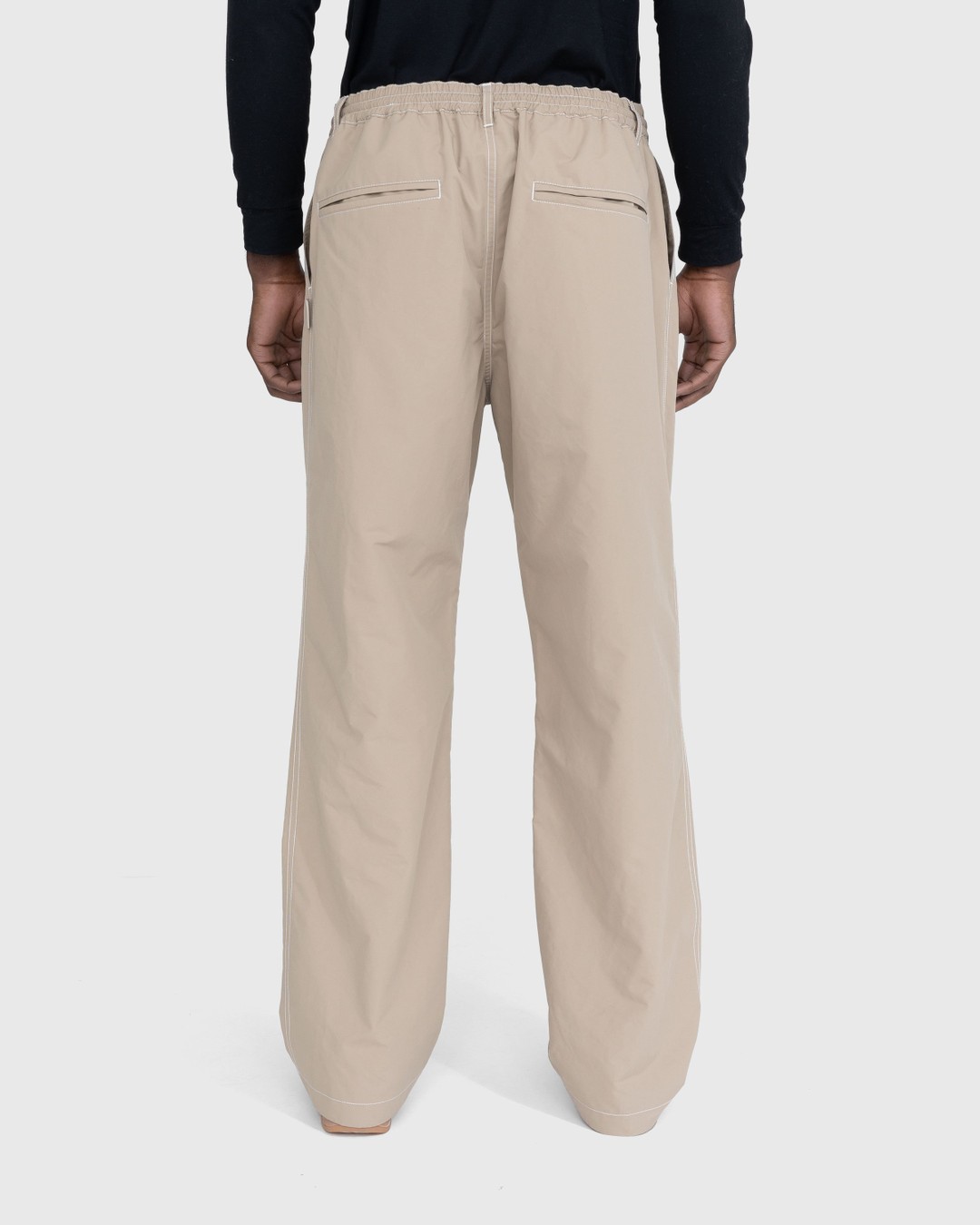 Highsnobiety – Contrast Stitch Pants Beige - Pants - Beige - Image 3