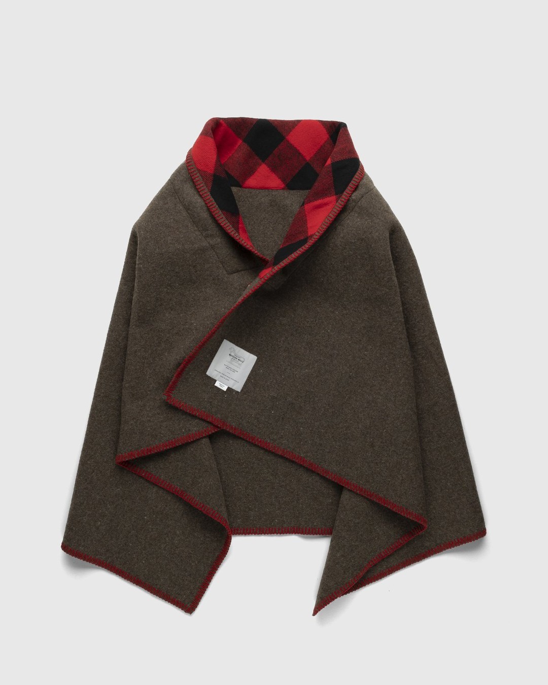 Woolrich – Recycled Wool Blanket Cape Brown - Outerwear - Brown - Image 1
