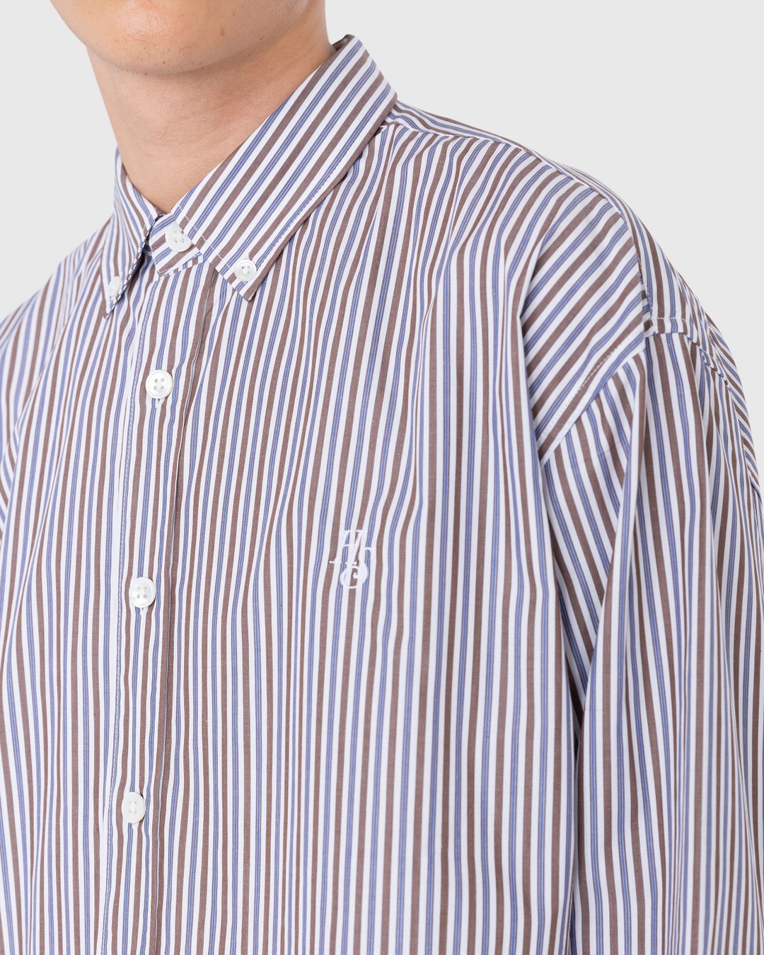 Highsnobiety – Striped Dress Shirt White/Black - Shirts - Multi - Image 7