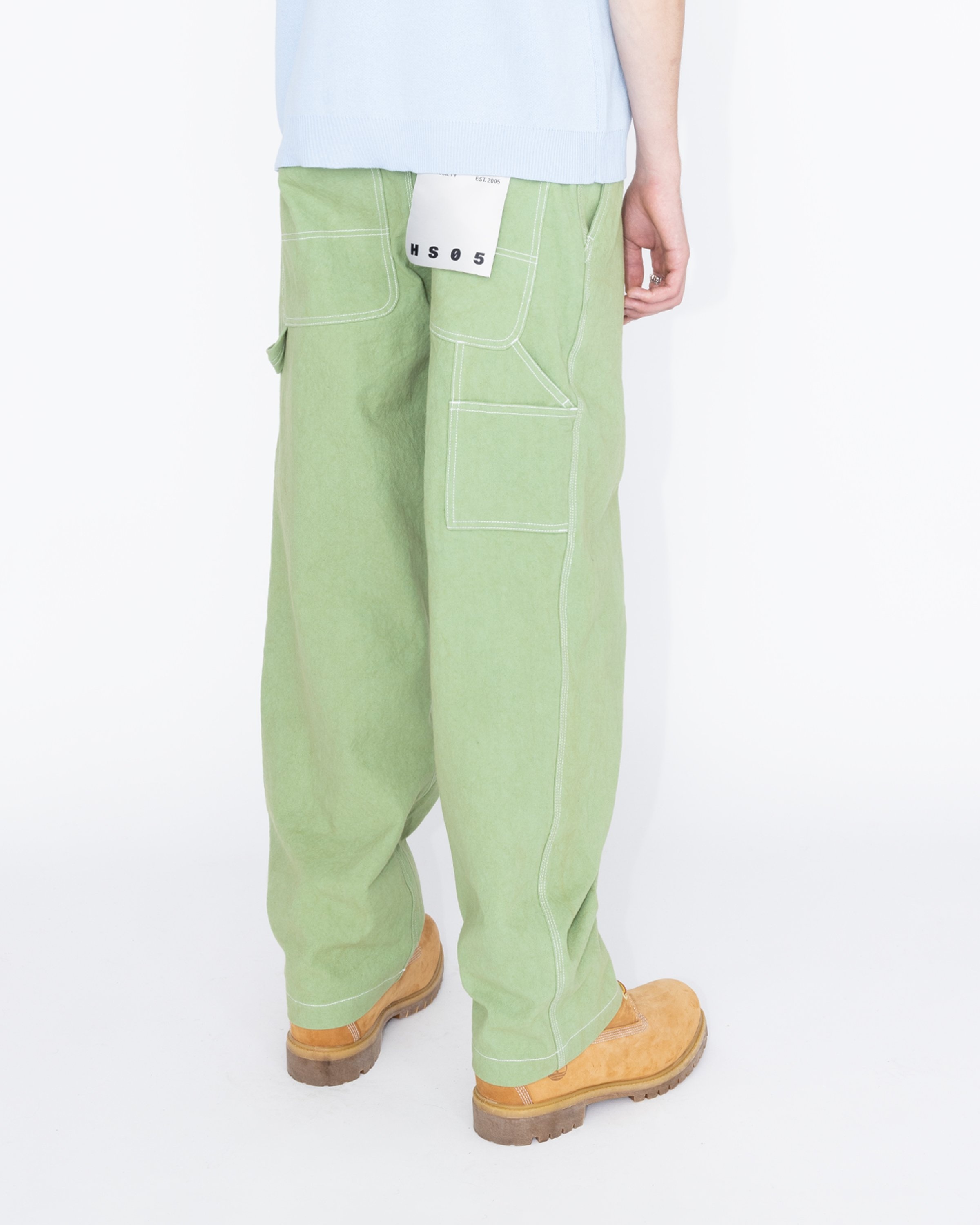 Highsnobiety HS05 – Sun Dried Canvas Carpenter Pants Green - Pants - Green - Image 4