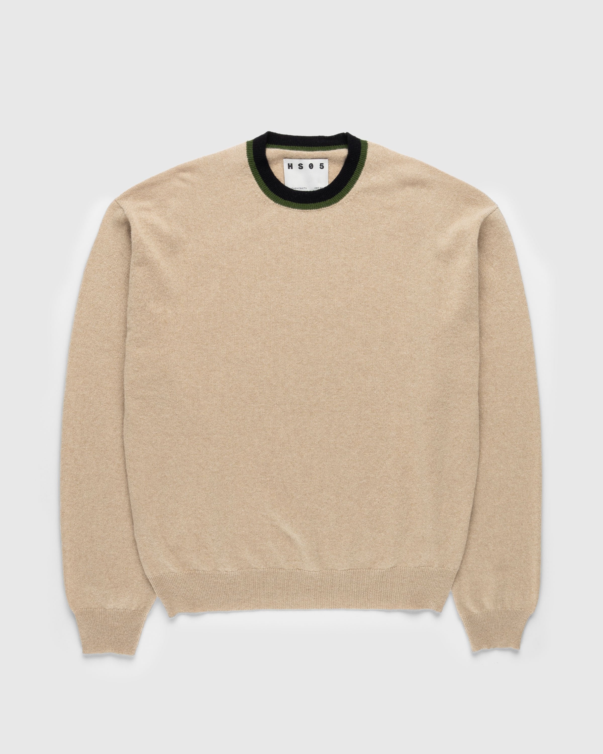 Highsnobiety HS05 – Cashmere Crew Sweater Beige - Knitwear - Beige - Image 1