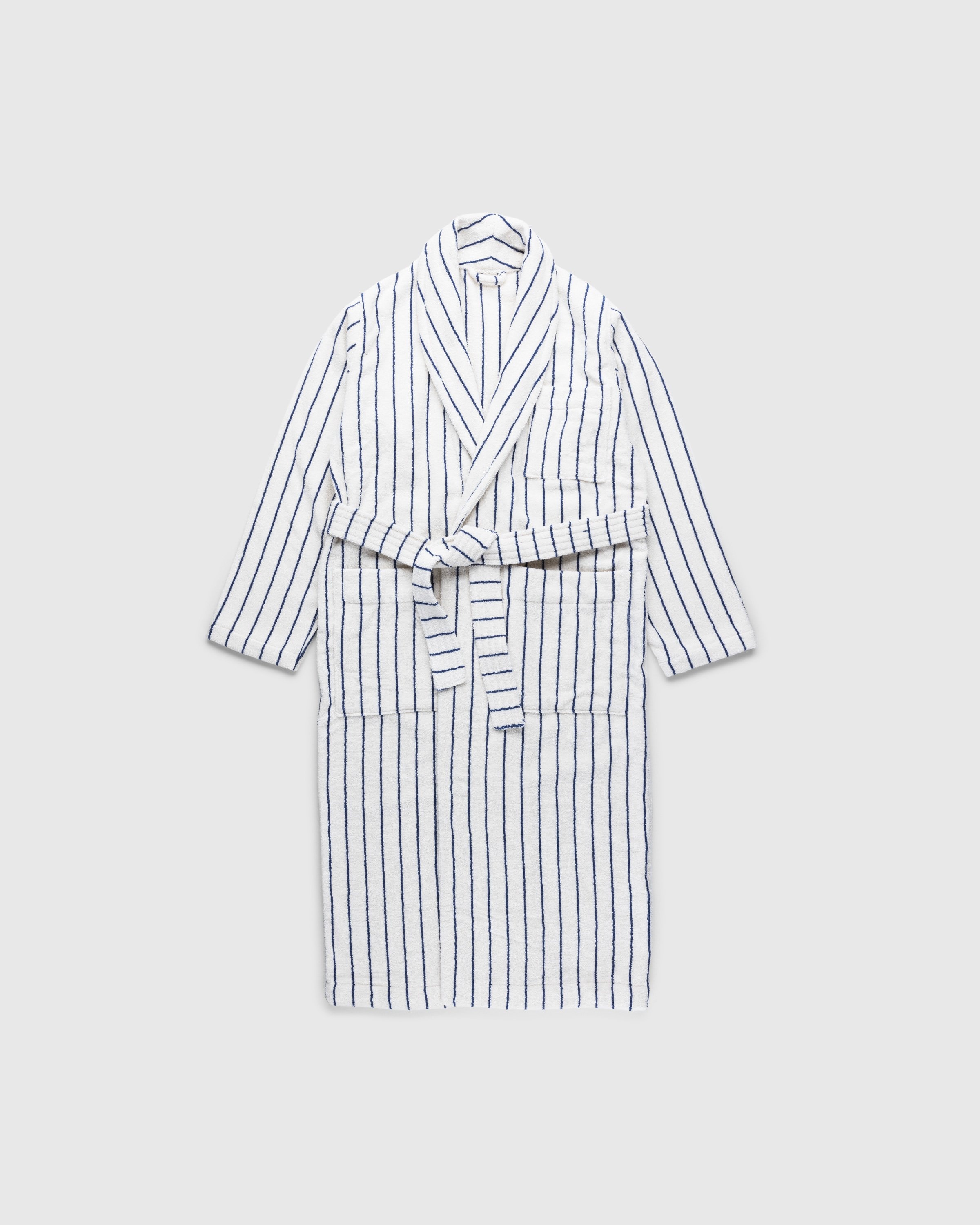 Tekla – Classic Bathrobe Striped Carmel - Loungewear - Beige - Image 1