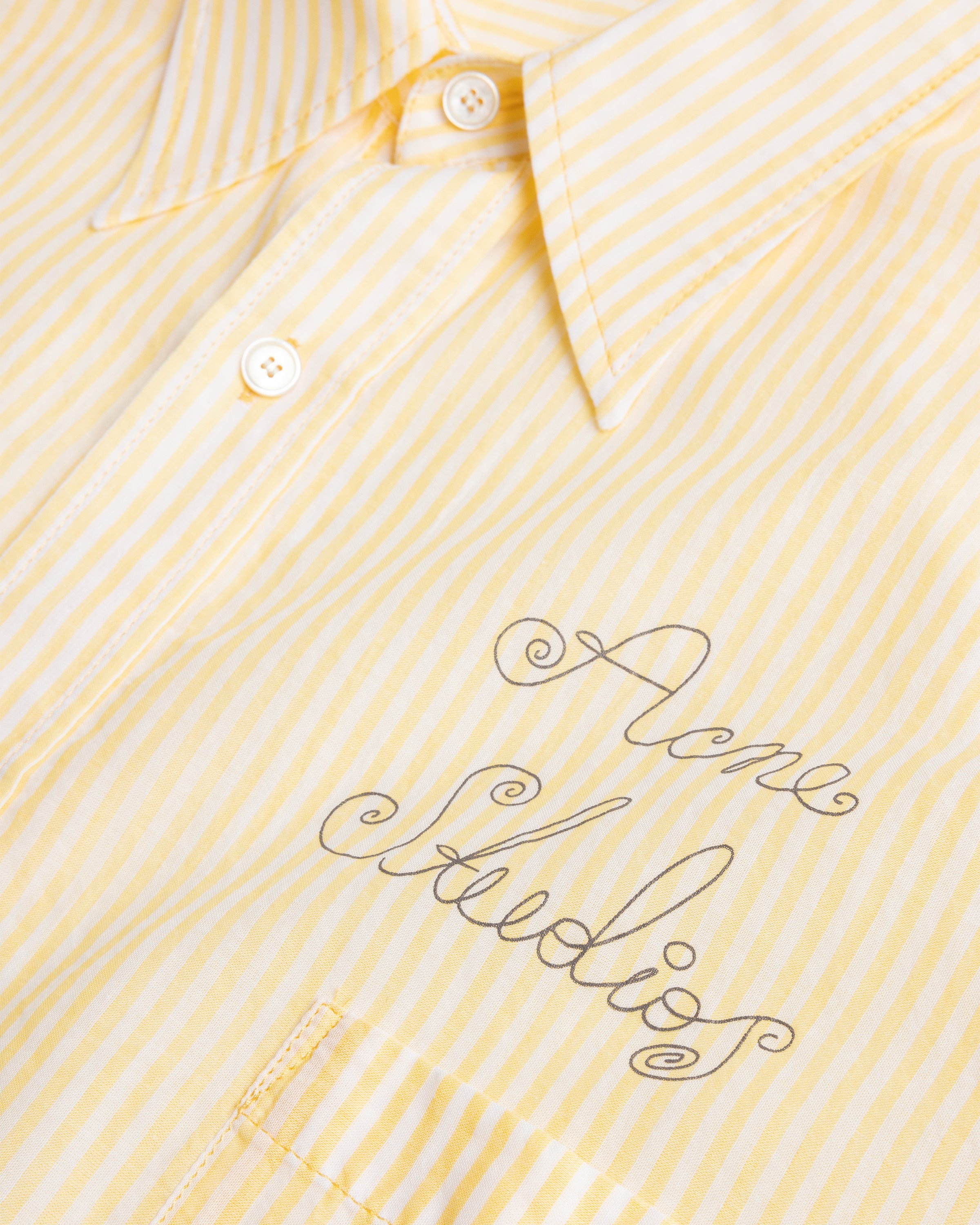 Acne Studios – Short Sleeve Button-Up Shirt Yellow - Shirts - Yellow - Image 6