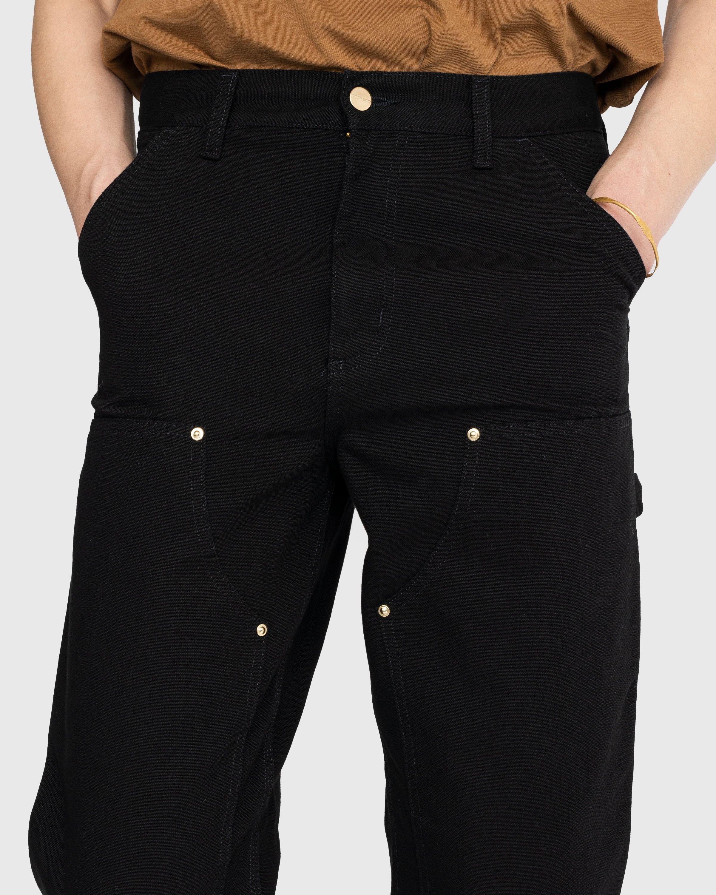 DOUBLE KNEE PANT Black (Rinsed)