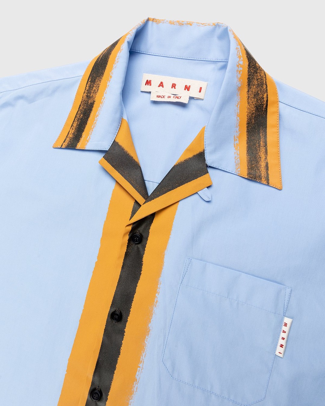 Marni – Nostalgia Stripe Poplin Shirt Lake Blue - Shirts - Blue - Image 3
