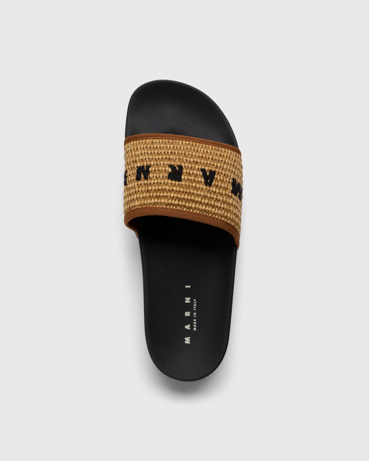 Marni – Raffia Logo Sandal Black - Slides - Black - Image 5